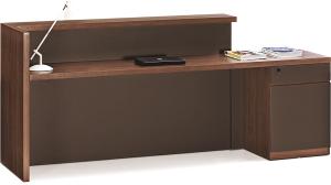 Quality 1.8M / 2.4M Modern Wood Reception Desk ISO9001 Certification wholesale