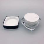 5g 10g 30g 50g Square Cream Jar Black Lid Transparent Base