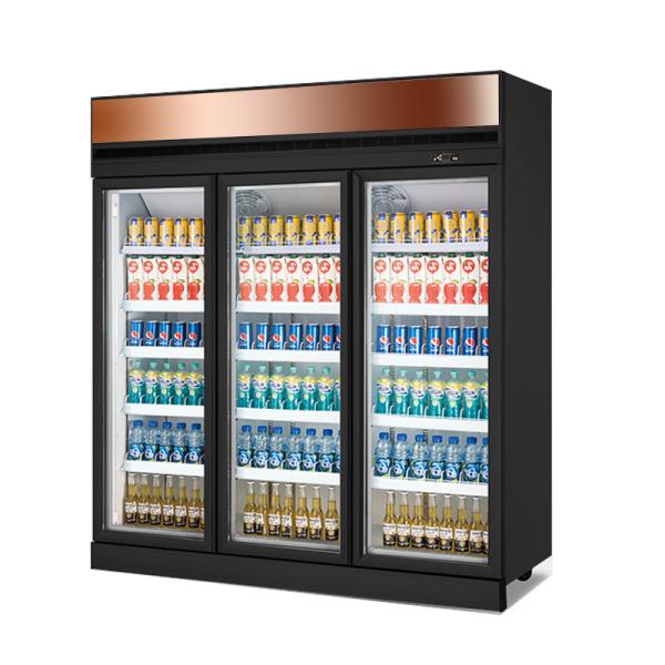 Cheap Glass Door Commercial Refrigerated Showcase For Supermarket for sale