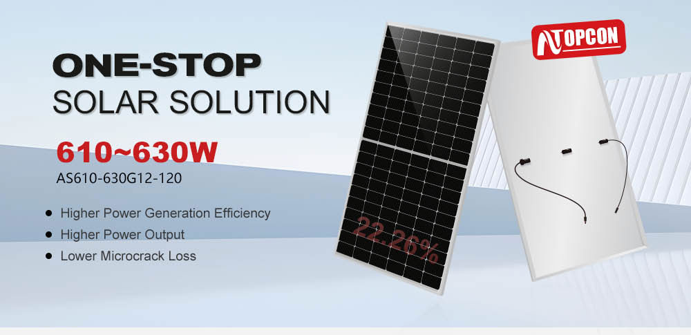 2172*1303*35mm Panel Dimensions 120 6*20 Cells N-type 610W 620W 630W Solar Panels