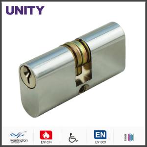 China Brass Oval Profile Mortice Lock Cylinder Split Cam Satin Chrome Commercial on sale