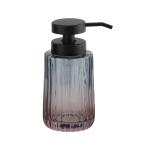 2 Tone Glass Washroom Accessories Set Vertical Stripe Blue Pink Dual Color