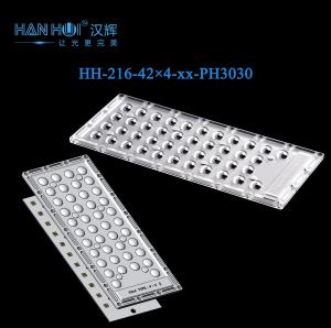 Quality 290×126mm 42×4 3030LEDs Optical Grade Uniform Distribution LED Lighting Lens For Parking Lot Lighting wholesale