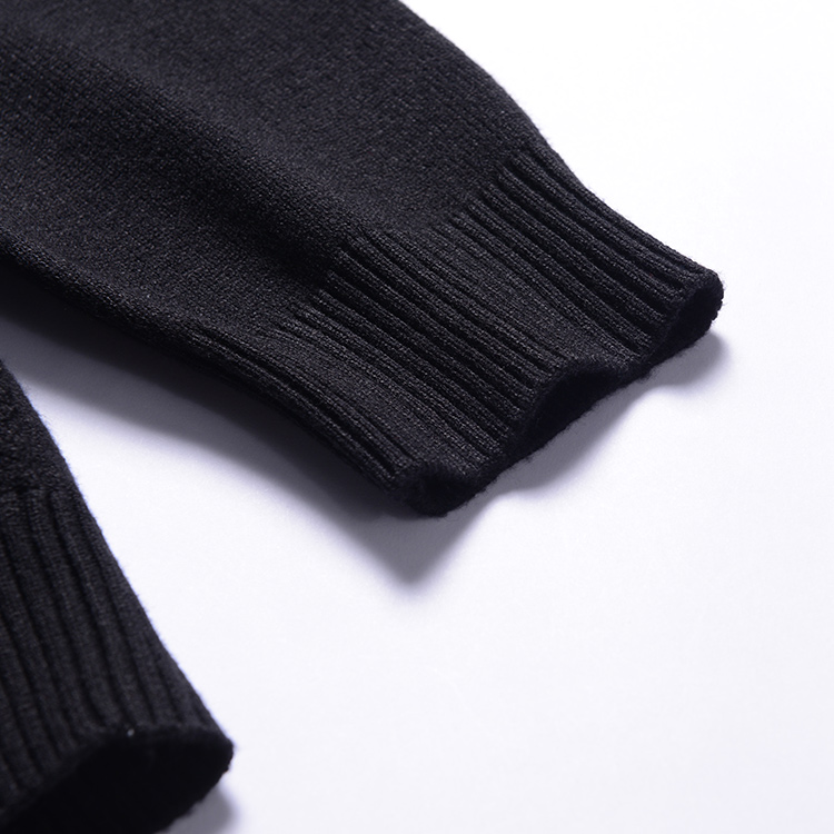 Long Sleeve Hooded Black Knitting Sweaters Men Hoodie Custom Men's Hoodie Sweater