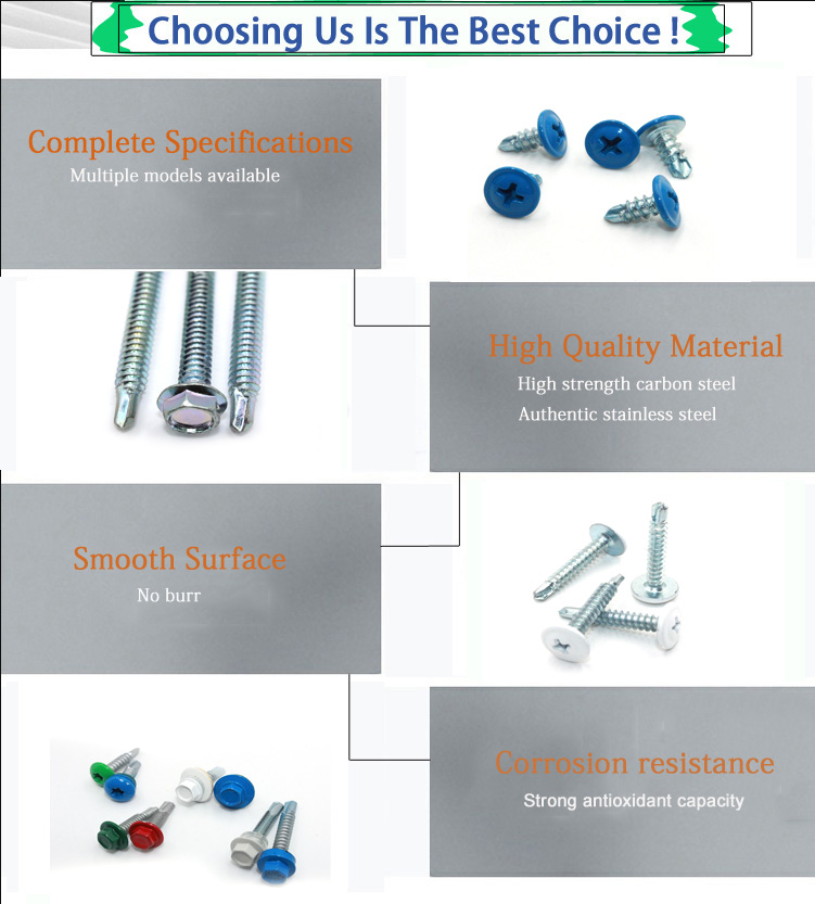 ISO9001 2015 Certified C1022 Self-Drilling Screw with Truss Head and Zinc Plated Finish