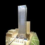 Wooden Miniature Skyscraper Model Qianhai Office Building Project