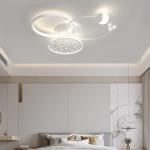 Modern Minimalist White Square Ceiling Light Atmosphere Household Bedroom Star