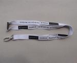 Polyester corporate logo screen printed neck lanyards, cheap safety breakaway