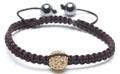 Shamballa Bracelet, Clear Crystal Pave Alloy Beads