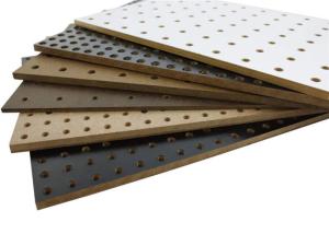 Quality 5mm Melamine Surface MDF Peg Board For Display Goods wholesale