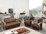 vintage America style 1+2+3 leather home sofa set furniture
