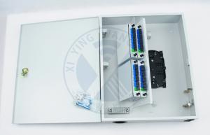 Quality Indoor Cold rolled steel(SPCC) Wall Mounted Fiber Optic Distribution Box with 4*1:8 PLC Port SC wholesale