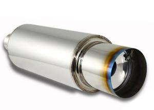 Quality Round 2.5 &quot; Inlet 4&quot; Outlet Stainless Steel Exhaust Muffler wholesale
