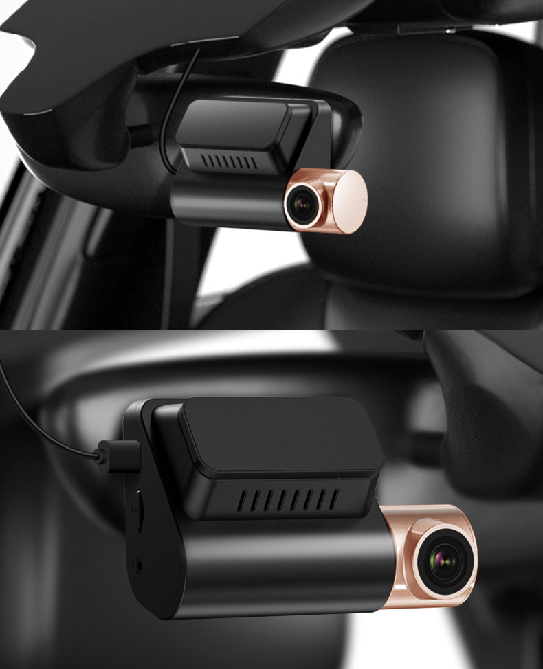 Dual Lens Invisible Dash Cam DVR Night Vision WDR Built In GPS