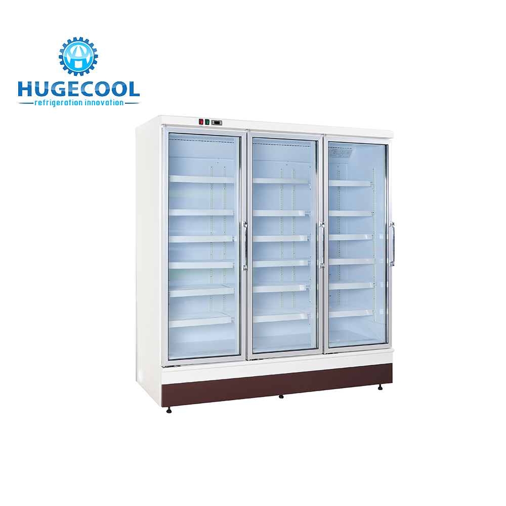 4 Door Convenience Store Fridge , Beverage Cooler Refrigerator For Supermarket