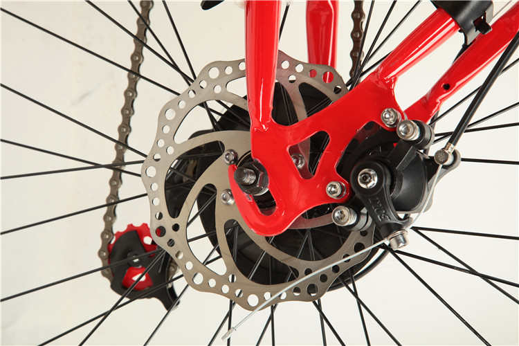Cheap hydraulic disc brake Shimano 21 speed 26 inch steel mountain bicycle with 36 hole spoke wheel
