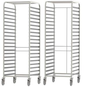 Quality RK Bakeware China-600*400 Stainless Steel Sinmag Double Oven Rack Baking Tray Trolley wholesale