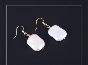 Quality New Natural Baroque Pearl Stud Earrings Hand made Metallic Twist Braided Design Pearl Natural Baroque Pearl Earring wholesale