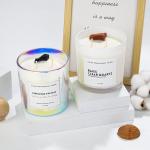 398g 14oz Healing Crystal Glass Jar Scented Candle Aromatherapy Candles