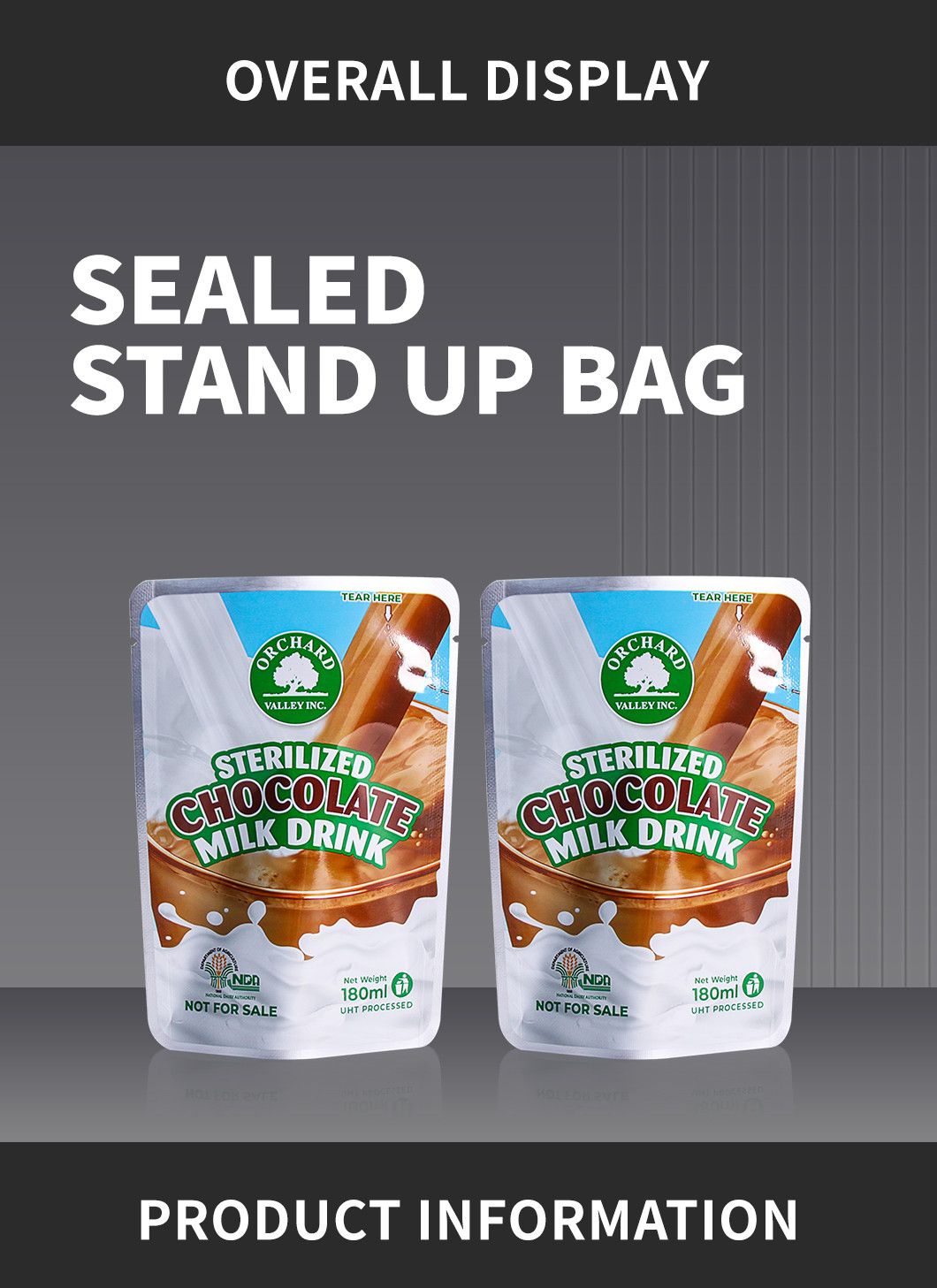 High Temperature Aseptic Foil Sterilizer Pouch For Coconut Milk Roll Film Food Packaging Bag Coconut Milk Packing Bag
