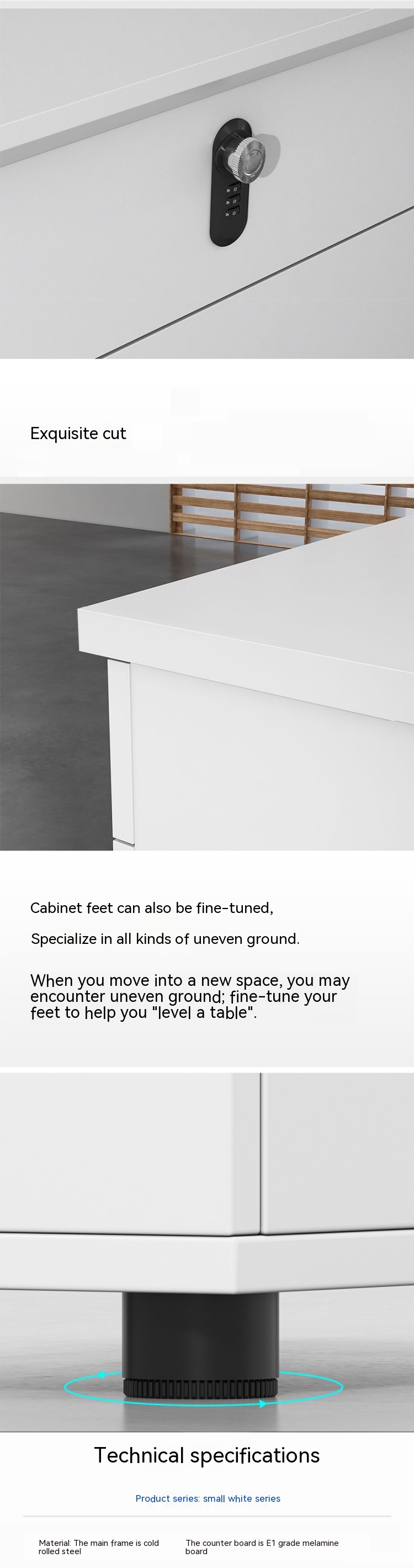 Office Furniture White Simple Computer Desk for 6 People in Business Premises