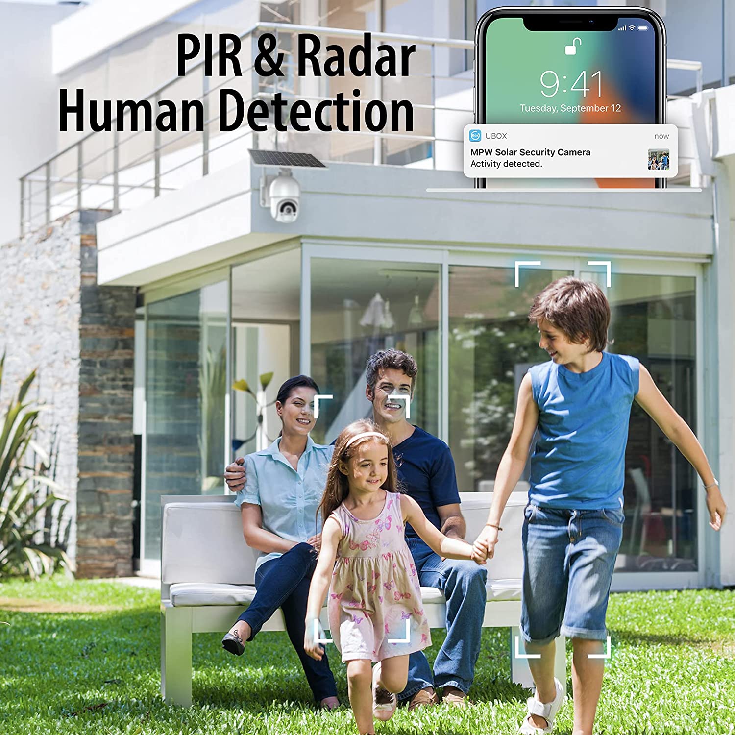 30M IR Tuya Smart Camera Solar Powered Long Range Wireless Security Camera