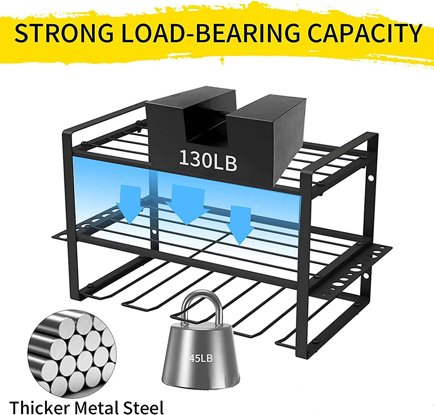 Metal Tool Shelf Garage Tool Organizers and Storage Power Tool Organizer 410*200*230mm