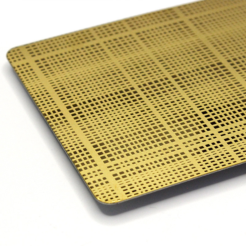 PVD Color Coating Etching Stainless Steel Sheet 304 Decorative Wall Metal Sheet 4x8