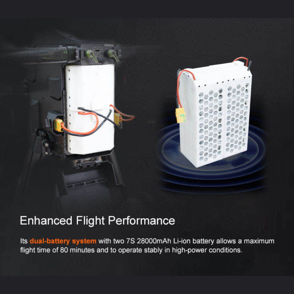 1.5Hours Battery Life 8 Axis 8 Rotor Rotary Wing Drones UAV Foldable Carbon Fiber Body HXN1-Y