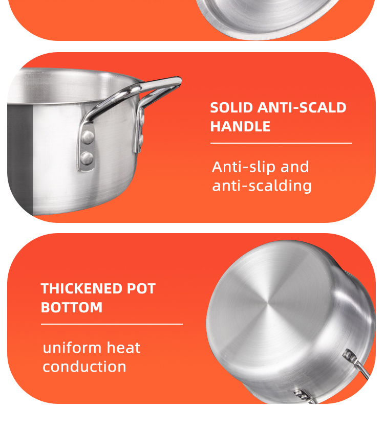 Hot Selling Kitchen Cooking Pot 5 PCS 7 PCS Cookware Sets Aluminum Soup Pot Set With Lid
