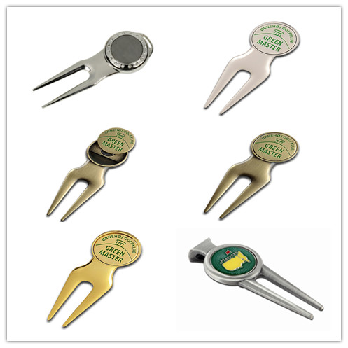Custom Repair Golf Divot Tool Silver Metal Plated For Souvenir Gift