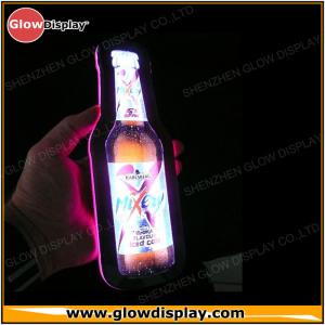 Quality Bottle Shape Crystal slim Sign Led Illuminated for indoor promotion wholesale