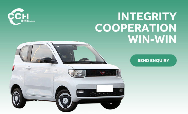 20kW Maximum Power Electric Wuling Hongguang Mini Car with 6.5 Hours Slow Charge Time