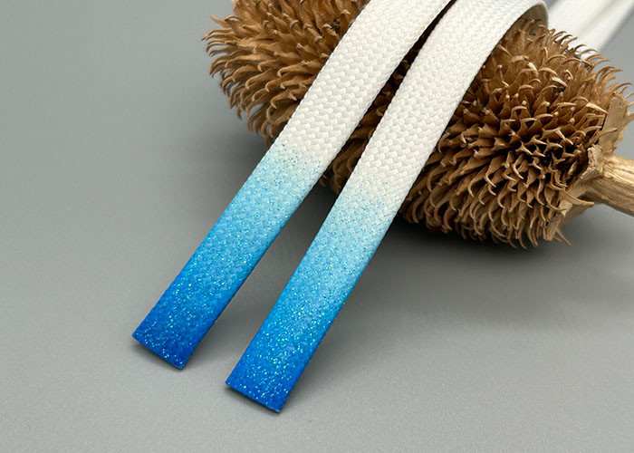 30cm Long Clothing Polyester Drawstring Cord With Shiny Silicone Drops On Both Ends