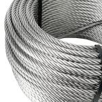 Non-coated 250FT Wire Rope Cable For Railing 7x7 7x19 1/8" Stainless Steel T316