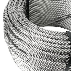 Quality Non-coated 250FT Wire Rope Cable For Railing 7x7 7x19 1/8&quot; Stainless Steel T316 Aircraft Deck Railing Cable wholesale