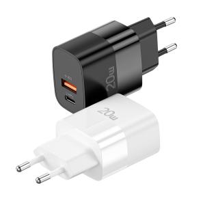 Quality Essager 2021 PD+QC USB Charger 20W Type C Dual Ports USB Wall Charger(Stop Production) wholesale