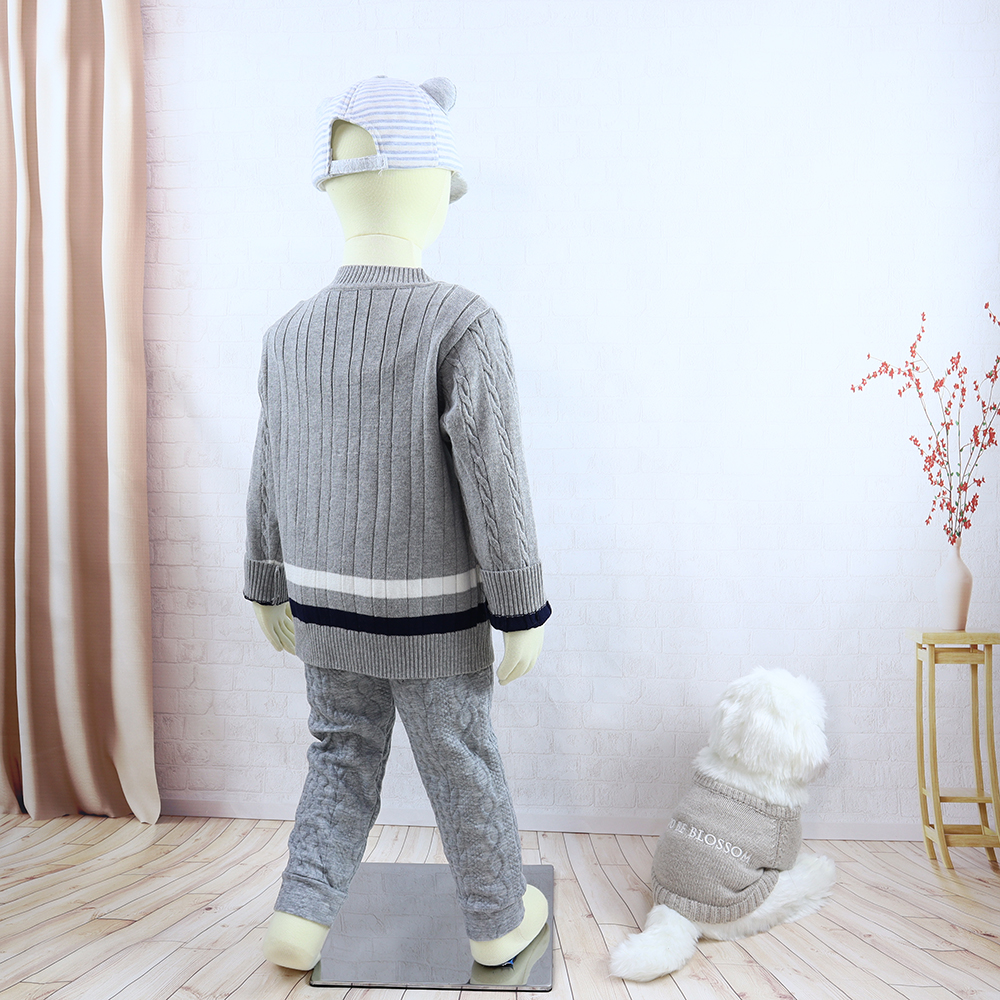 In Stock 90-150 Size Old Fall Winter Kids Toddler Cardigans Baby Boys Buttons Knit Coat Toddler Sweaters