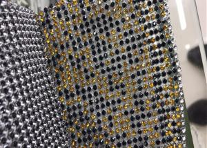 Quality Multi Color Glitter Sequin Mesh Fabric Glass Rhinestone Aluminium For Clothing wholesale