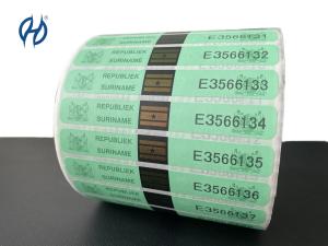 Quality Customized Tax Stamp with Adhesive Security for Secure Identification wholesale