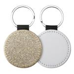 Personalized Sparkle Leather Pendant Key Chain For Sublimation Printing