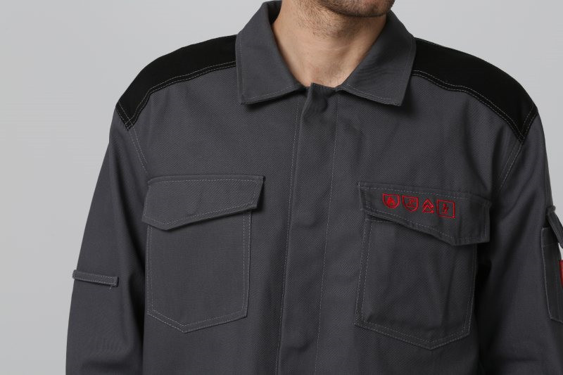Welding Industry EN11612 Arc Flash Coat , 350gsm Arc Protection Suit