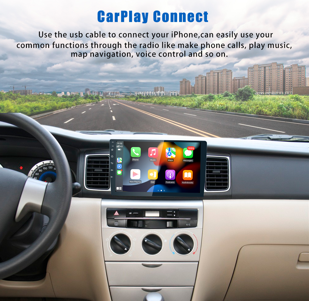 Universal 9/10 Inch Car Android Touch Screen GPS Stereo Radio Navigation System 4 64G