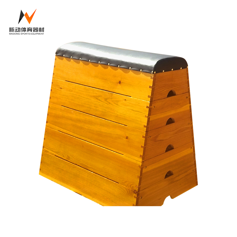 Waterproof Solid Wood Gymnastic Vaulting Horse Equipment for 5 Sections Vauting Boxes