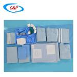 Individually Packaged Disposable Nonwoven Blue Angiography Drape Pack for