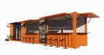 Street Pop-up Container Shop Prefabricated House Container Coffee Shop 40ft 20ft