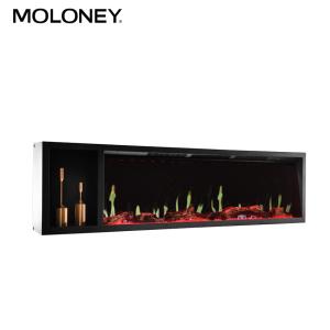 Quality 1900mm Wall Insert Electric Fireplace Black Led Light DIY Crystal / Log wholesale