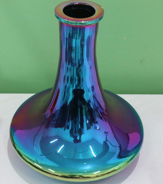 Crystal Glass Vacuum Plating, Glass ashtray, glass shisha PVD rainbow color