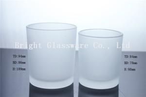 Quality Clear Frosted Press Glass Candle Holder wholesale