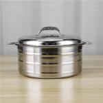 2L Double Wall Kitchen Soup Pots Stainless Steel 410 Food Keep Warm Pot